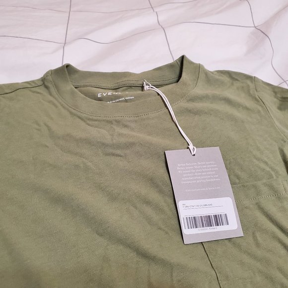 Everlane The Weekend Tee Dress Artichoke Size XXS - Picture 2 of 3
